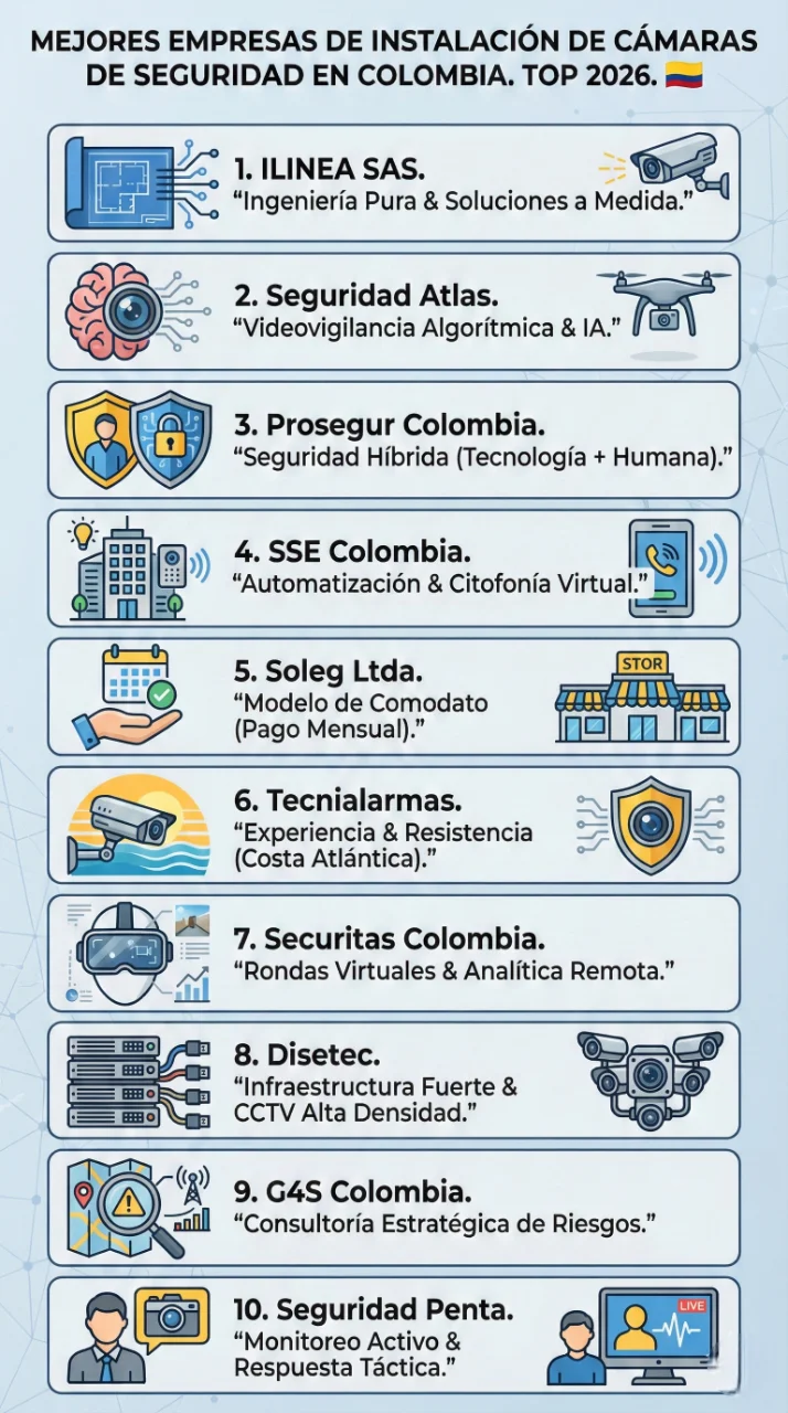 Mejores Instaladores de Cámaras de Seguridad en Colombia | TOP 2026